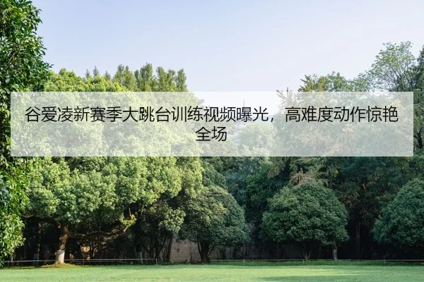 谷爱凌新赛季大跳台训练视频曝光，高难度动作惊艳全场